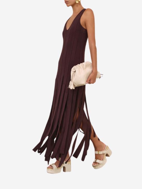  짐머만 미디 원피스 루나 프린지 미디 드레스 - ZIMMERMANN