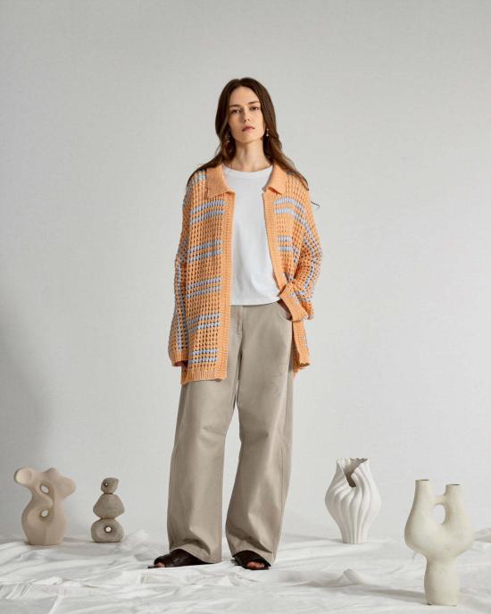  퓨처 클래식스 가디건 퓨처 클래식 스트라이프 코쿤 - FUTURE CLASSICS