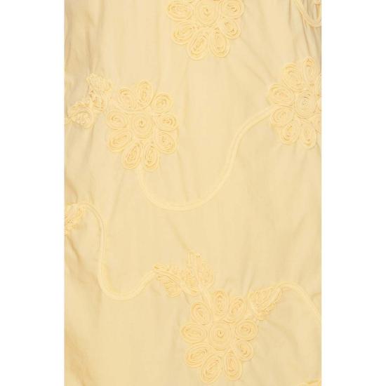  로테이트 바이 크리스텐슨 숏 원피스 로테이트 비르거 크리스텐센 플라워 미니 플레어 드레스 이탈리안 스트로 - ROTATE BY BIRGERCHRISTENSEN