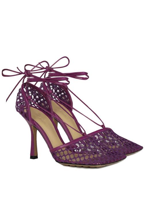  보테가베네타 힐/펌프스 Bottega Veneta 메시 및 가죽 데콜테 펌프 베놈 - BOTTEGA VENETA