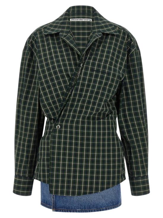  알렉산더 왕 숏 원피스 월렛 셔츠 드레스 그린