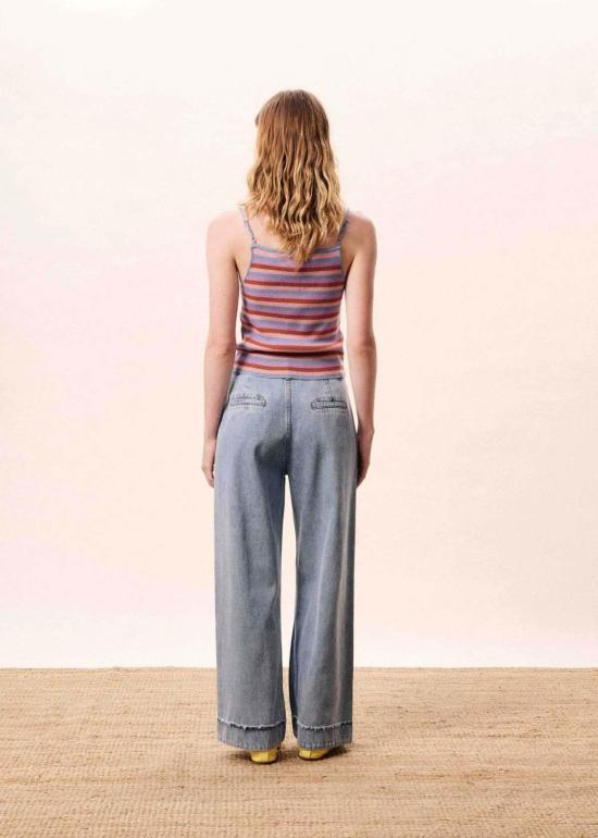  프렌치 민소매 티셔츠 코랄리아 스트라이프 캐미탑 - FRNCH