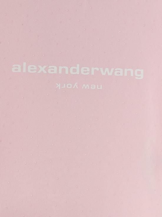  알렉산더 왕 반팔 티셔츠 로고 베이비 티셔츠 핑크 - ALEXANDER WANG