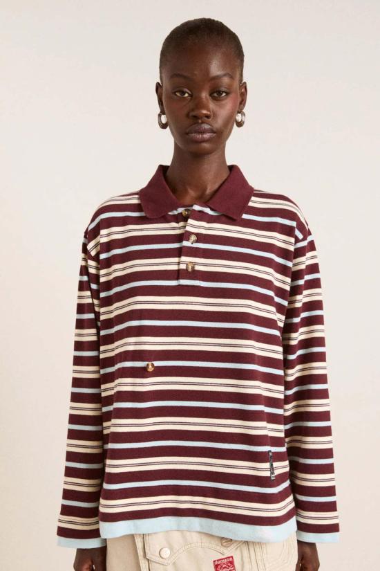  담손매더 블라우스 담슨 매더 노아 신치 레이어드 럭비 탑 - DAMSON MADDER