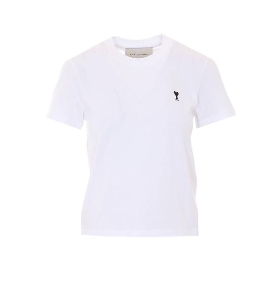  아미 반팔 티셔츠 Ami Alexandre Mattiussi Ami De Coeur 티셔츠 화이트