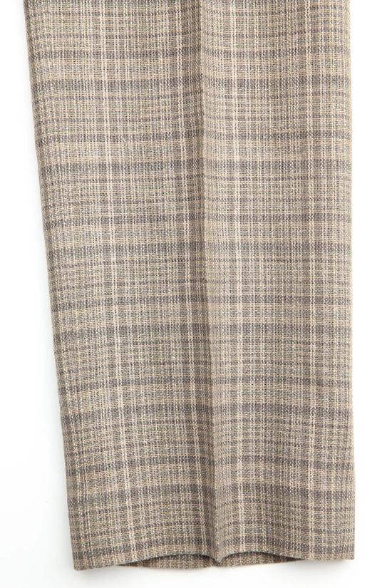  오라리 스트레이트 팬츠 오랄리 실크 린넨 네프 체크 슬랙스 - AURALEE