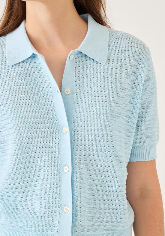  데미리 뉴욕 반팔 티셔츠 데밀리 레이첼 포인트엘 립 코튼 폴로 탑 - DEMYLEE