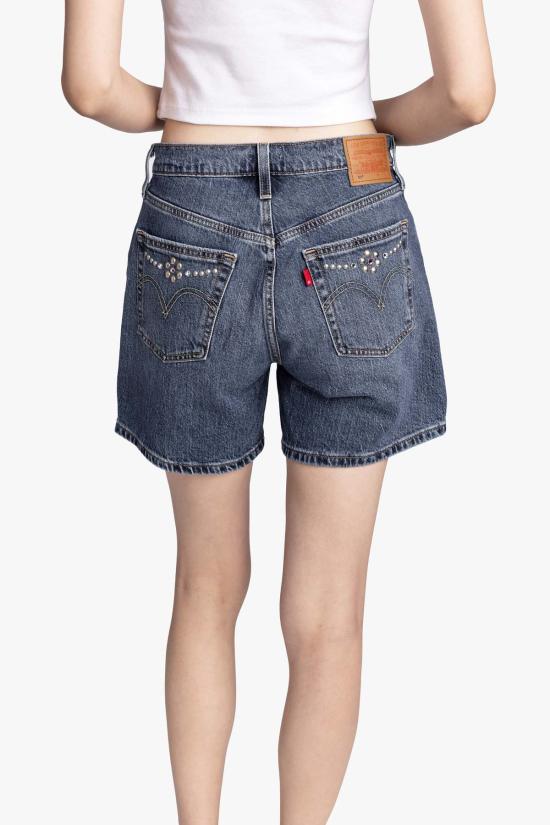  안나 수이 데님 숏팬츠 스터드 장식 데님 반바지 - ANNA SUI