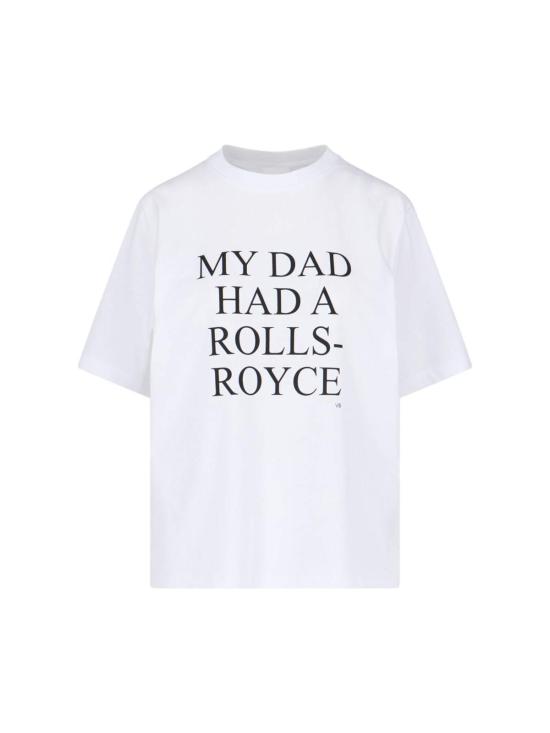  빅토리아 베컴 반팔 티셔츠 프린트 티셔츠 화이트