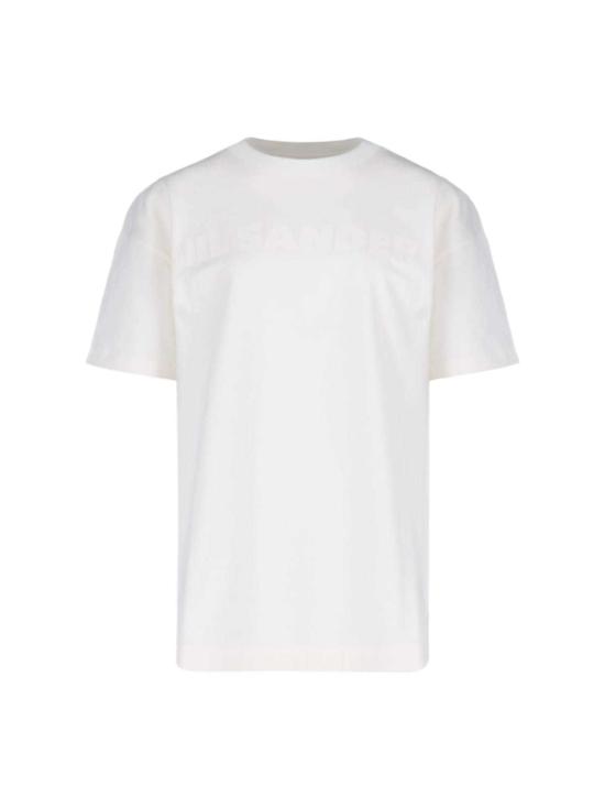  질샌더 반팔 티셔츠 질 샌더 로고 티셔츠 화이트