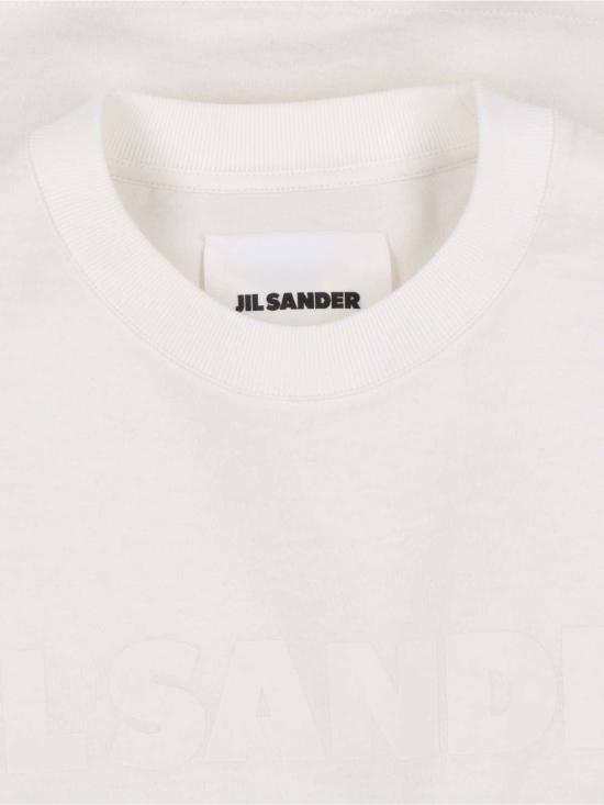  질샌더 반팔 티셔츠 질 샌더 로고 티셔츠 화이트 - JIL SANDER