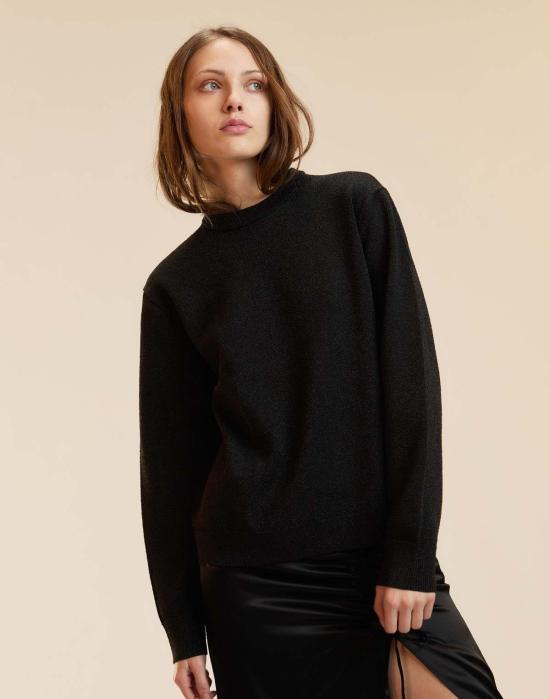  신시아 로리 스웨터 신시아 로울리 메탈릭 니트 크루넥  블랙 - CYNTHIA ROWLEY