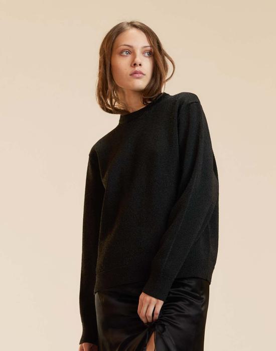  신시아 로리 스웨터 신시아 로울리 메탈릭 니트 크루넥  블랙 - CYNTHIA ROWLEY