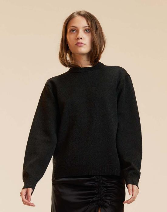  신시아 로리 스웨터 신시아 로울리 메탈릭 니트 크루넥  블랙 - CYNTHIA ROWLEY