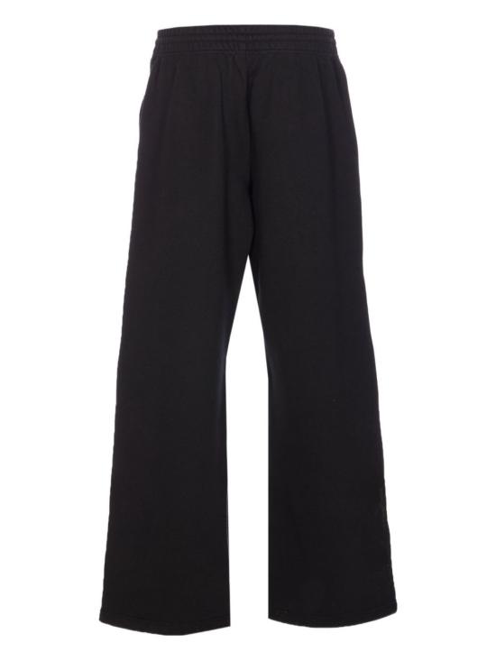  버버리 스트레이트 팬츠 자수 스포츠 팬츠 블랙 - BURBERRY