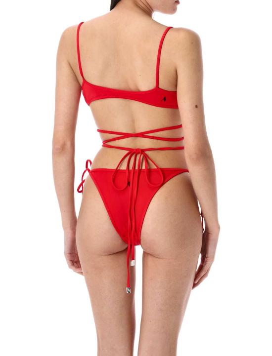  디 아티코 비키니 수영복 아티코 레이스 비키니 레드 - THE ATTICO