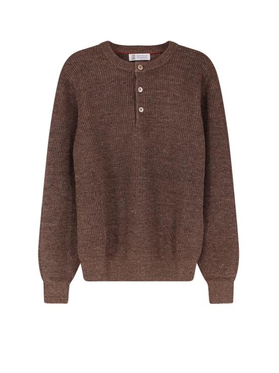  브루넬로 쿠치넬리 스웨터 Brunello Cucinelli 리넨 & 코튼  Nocciola Yuta