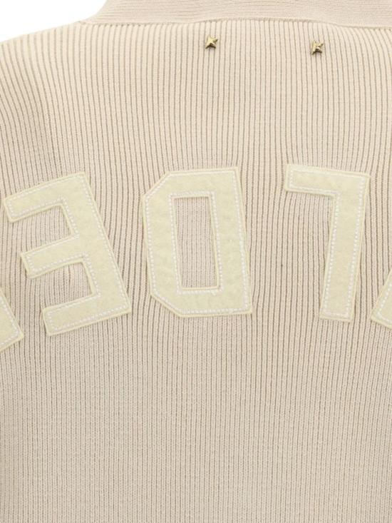  골든구스 가디건 골든 구스 아플리케 장식  (베이지) - GOLDEN GOOSE