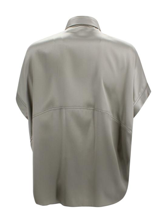  브루넬로 쿠치넬리 블라우스 그린 버튼  로즈마리 - BRUNELLO CUCINELLI