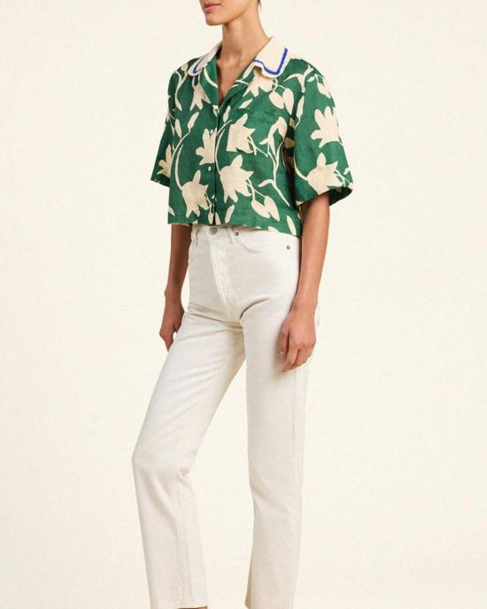  트로바타 셔츠 Trovata Thia 셔츠 Madalena 꽃무늬 - TROVATA