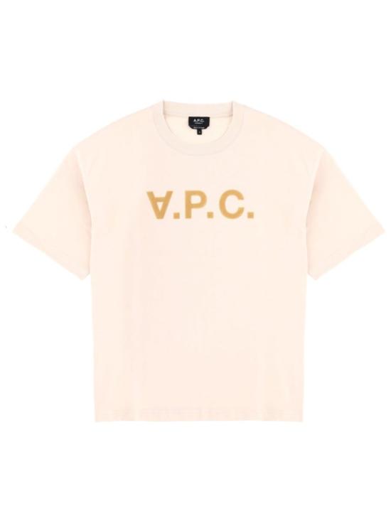  아페쎄 반팔 티셔츠 A.P.C. 로고 티셔츠 파우더