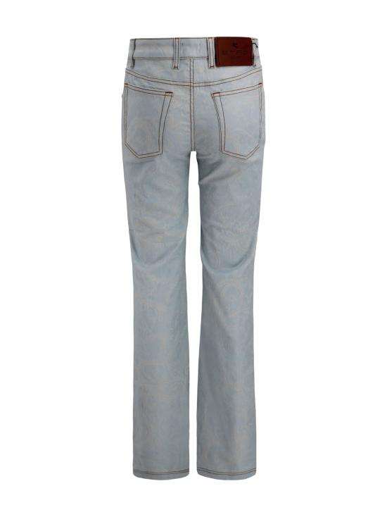  에트로 스트레이트 팬츠 플로럴 팬츠 클리어 블루 - ETRO