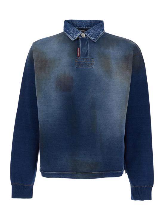  디스퀘어드2 스웨터 Dsquared2 폴로넥 스타일 칼라  (블루)