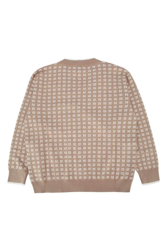  [키즈] 펜디 풀오버 키즈  카디건 마이크로 FF 코튼 스웨터 린넨 - FENDI