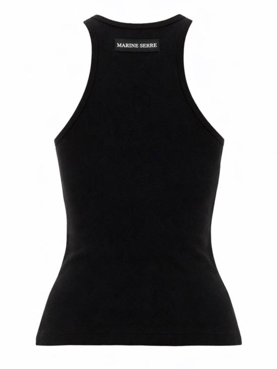  마린세르 블라우스 마린 세르 탑 문 로고 탑 블랙 - MARINE SERRE