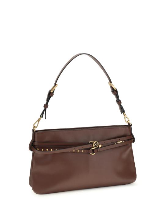 26SS 핑코 토트백 106176A0QO R49Q Burgundy wine antigue gold - PINKO