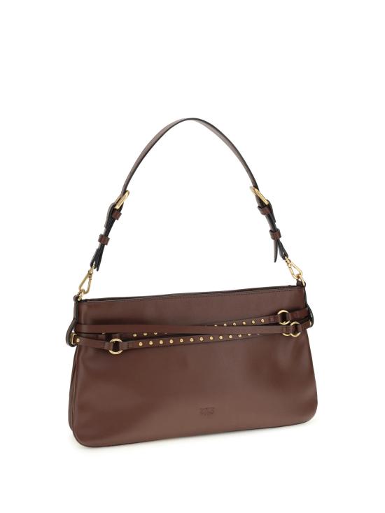 26SS 핑코 토트백 106176A0QO R49Q Burgundy wine antigue gold - PINKO