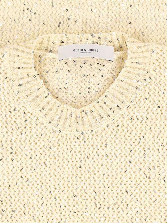  골든구스 블라우스 골든 구스 스팽글 니트 탱크탑 헤리티지 화이트 - GOLDEN GOOSE