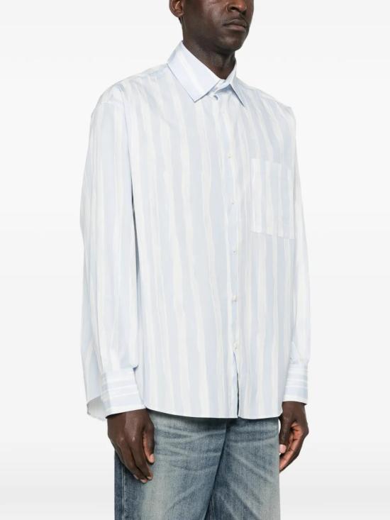 26SS 자크뮈스 긴팔 셔츠 SHM00605AW00691 3GT Blue beige - JACQUEMUS