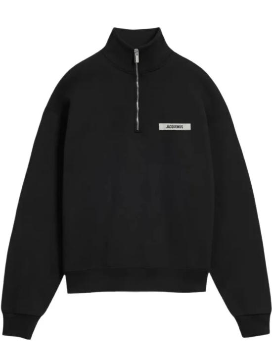 26SS 자크뮈스 하프 집업 스웨트 셔츠 SSM00313AJ00174 990 Black