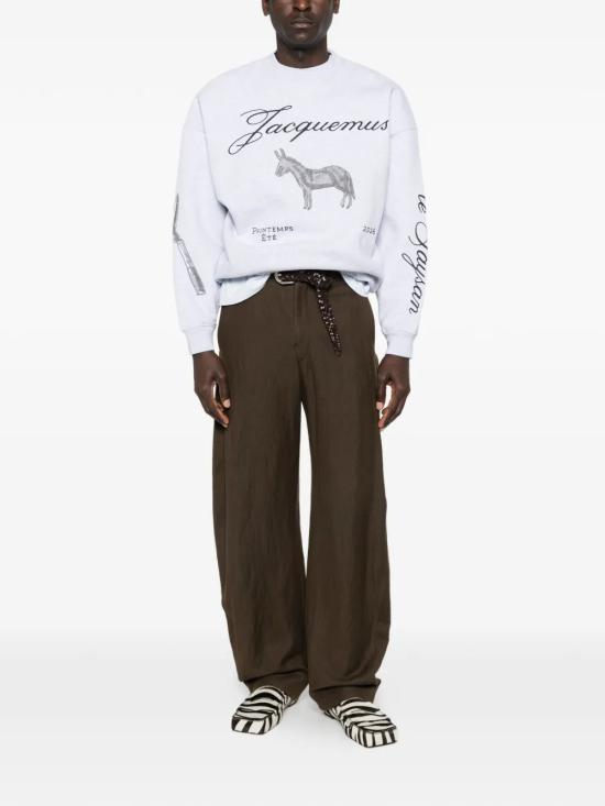 26SS 자크뮈스 긴팔 티셔츠 SSM00314AJ00174 9DS Grey - JACQUEMUS