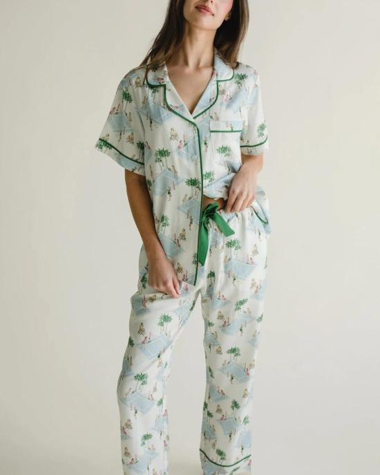  케이티 키메 라운지 웨어 팜 코트 파자마 팬츠 세트 - KATIE KIME