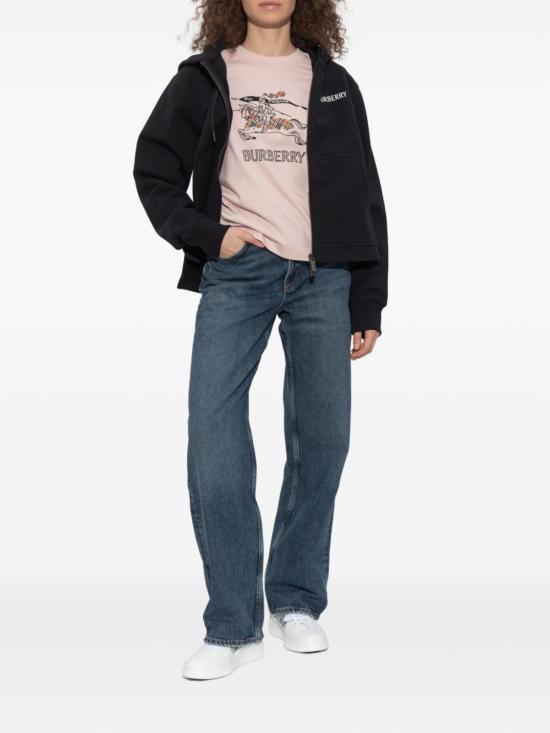  버버리 스웨터 지퍼 후드티 블랙 - BURBERRY