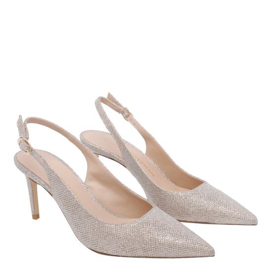 26SS 스튜어트 와이츠먼 힐/펌프스 SL038 STAURT POWER SLINGBACK 75 NENQ24 Silver - STUART WEITZMAN