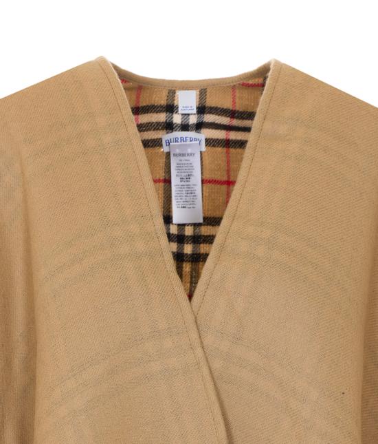 26SS 버버리 체크 울 리버시블 케이프 8071673 A7026 Beige - BURBERRY
