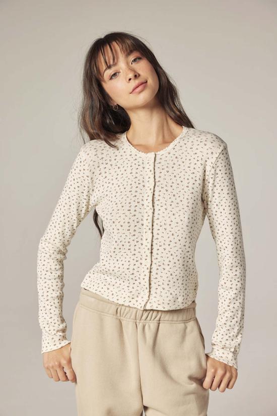  아멘테 가디건 버튼다운 숏  크림/네이비 - AMENTE