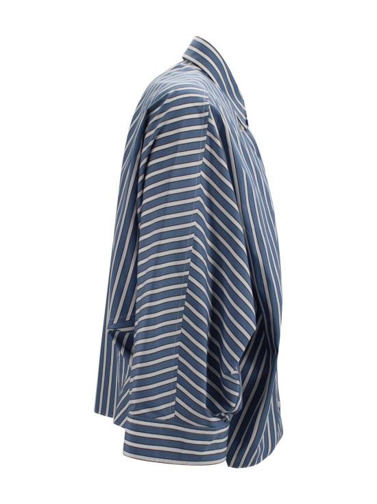  브루넬로 쿠치넬리 블라우스 스트라이프  셔츠 라이트 블루 - BRUNELLO CUCINELLI