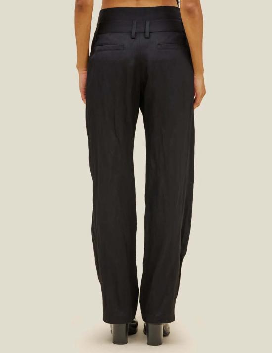  에크하우스 라타 스트레이트 팬츠 Eckhaus Latta 섀도우 바지 팬츠 흑요석 - ECKHAUS LATTA