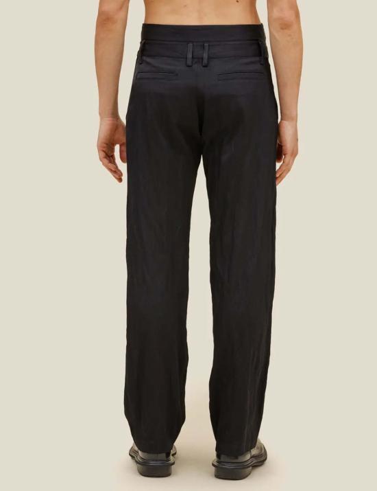  에크하우스 라타 스트레이트 팬츠 Eckhaus Latta 섀도우 바지 팬츠 흑요석 - ECKHAUS LATTA