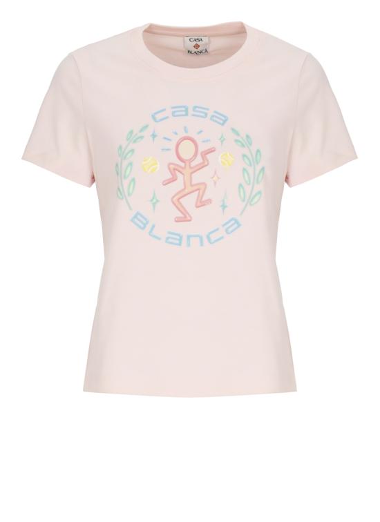 26SS 카사블랑카 반팔 티셔츠 WSP26JTS02002 PALE PINK Pink