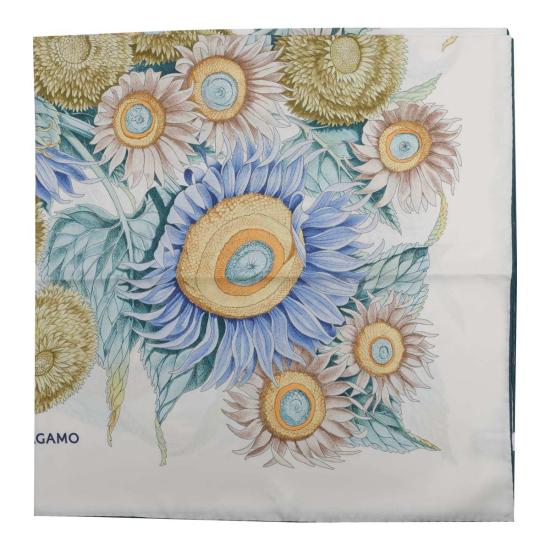  살바토레 페라가모 머플러/스카프 페라가모 지라솔리 프린트 실크 풀라드 스카프 멀티컬러