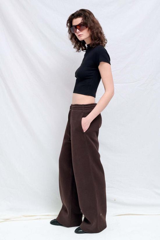  어셈블리 뉴욕 스트레이트 팬츠 어셈블리 브라운 플리스 스트레이트 레그 스웨트팬츠 - ASSEMBLY NEW YORK