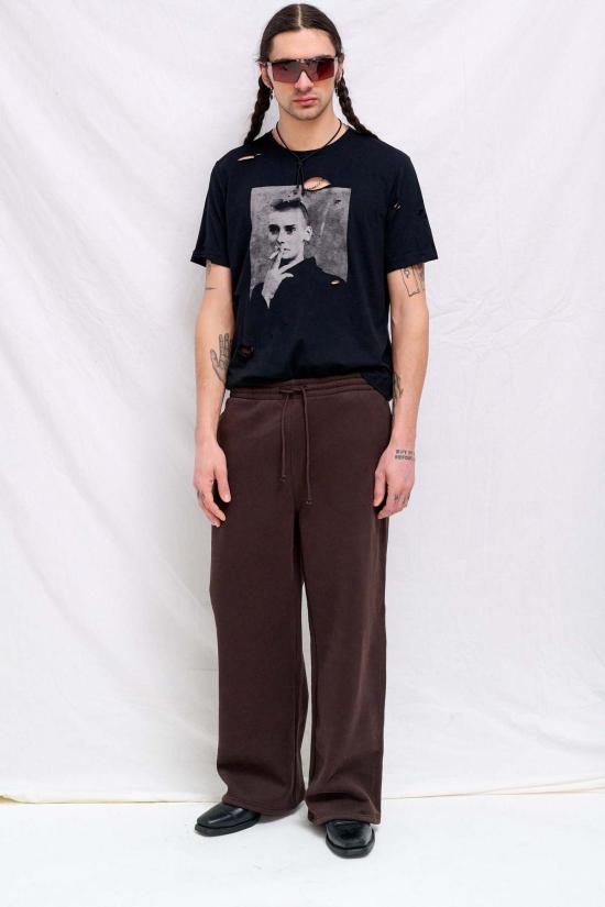  어셈블리 뉴욕 스트레이트 팬츠 어셈블리 브라운 플리스 스트레이트 레그 스웨트팬츠 - ASSEMBLY NEW YORK