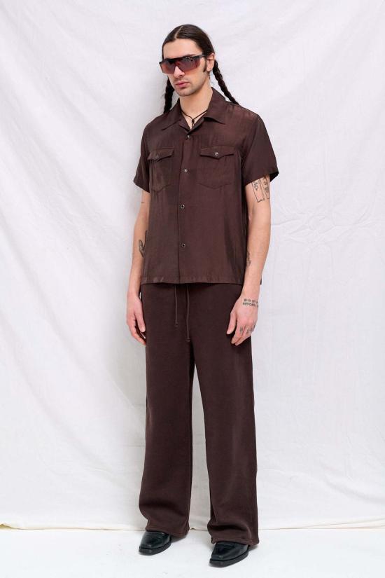  어셈블리 뉴욕 스트레이트 팬츠 어셈블리 브라운 플리스 스트레이트 레그 스웨트팬츠 - ASSEMBLY NEW YORK