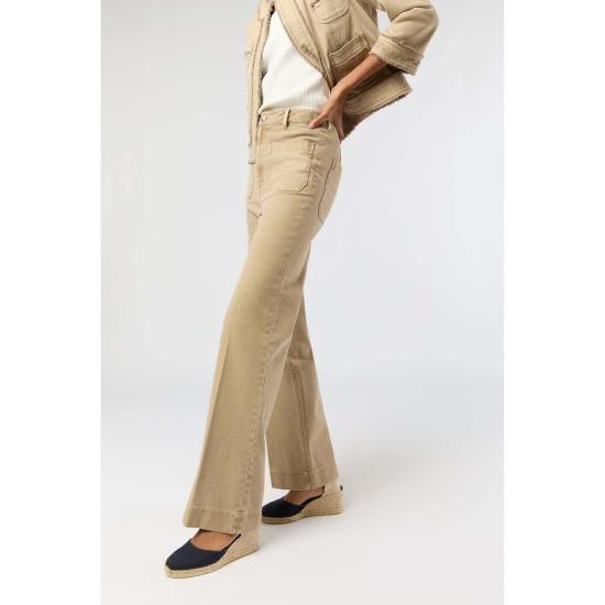  매쉬번 스트레이트 팬츠 카밀 패치 포켓 진 카키 스트레치 캔버스 - MASHBURN