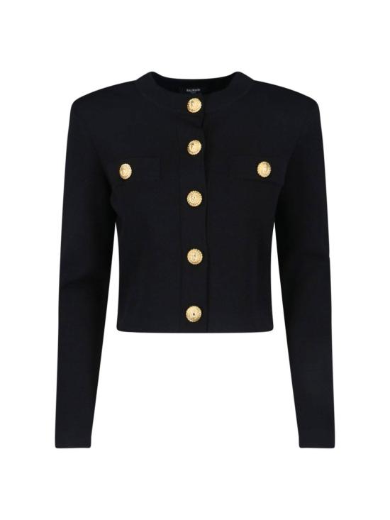  발망 가디건 크롭  블랙